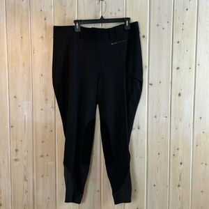Balance Dover Saddlery Britches Size 2XL Black with Suede Knee Patches